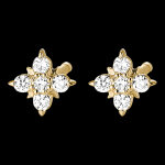 Boucles d'oreilles fraîcheur - pétales précieuses - or jaune 18 carat Boucles d'oreilles fraîcheur - pétales précieuses - or jaune 18 carat