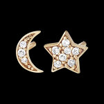Boucles d'oreilles fracheur - sirius - or jaune 18 carats et diamants