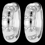 Boucles d'oreilles gense - croles pura - or blanc 18 carats et diama