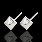 Boucles d'oreilles gense - diamants bruts - or blanc 18 carats