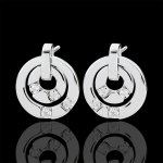 Boucles d'oreilles harmonia - or blanc 9 carats