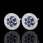 Boucles d'oreilles isalia - saphirs - or blanc 9 carats Boucles d'oreilles isalia - saphirs - or blanc 9 carats