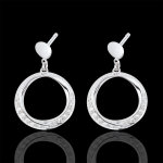 Boucles d'oreilles lady or blanc 18 carats et diamants
