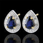 Boucles d'oreilles larmes de ferie - or blanc 9 carats