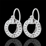Boucle d'oreilles lutine - or blanc 9 carats Boucle d'oreilles lutine - or blanc 9 carats