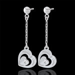 Boucles d'oreilles maman je t'aime - or blanc 9 carats