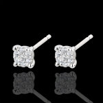 Boucles d'oreilles myriade d'toiles - or blanc 18 carats