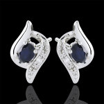 Boucles d'oreilles nazumi - or blanc 9 carats Boucles d'oreilles nazumi - or blanc 9 carats