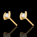 Boucles d'oreilles nid prcieux - caldera - or jaune 18 carats - 0. 21 c