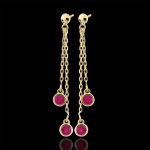 Boucles d'oreilles pendantes ortega - or jaune 9 carats