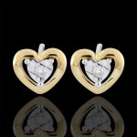Boucles d'oreilles petits coeurs - or jaune 9 carats Boucles d'oreilles petits coeurs - or jaune 9 carats