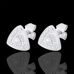 Boucles d'oreilles premire or blanc 18 carats et diamants
