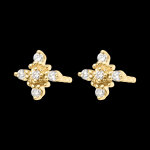Boucles d'oreilles puces almira � or jaune 9 carats et diamants synt