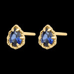 Boucles d'oreilles puces céphira – or jaune 9 carats et saphirs syn Boucles d'oreilles puces céphira – or jaune 9 carats et saphirs syn