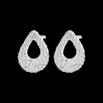 Boucles d'oreilles puces fra�cheur - pira - or blanc 18 carats