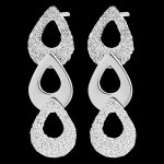 Boucles d'oreilles puces fraîcheur - trio pira - or blanc 18 carats Boucles d'oreilles puces fraîcheur - trio pira - or blanc 18 carats