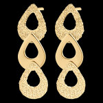 Boucles d'oreilles puces fraîcheur - trio pira - or jaune 18 carats Boucles d'oreilles puces fraîcheur - trio pira - or jaune 18 carats