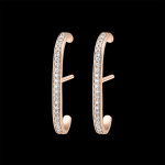 Boucles d'oreilles puces pavées fraîcheur - ellis - or rose 9 carats e Boucles d'oreilles puces pavées fraîcheur - ellis - or rose 9 carats e