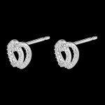 Boucles d'oreilles puces précieux secret - coeur complices - or blanc 9 Boucles d'oreilles puces précieux secret - coeur complices - or blanc 9