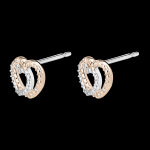 Boucles d'oreilles puces précieux secret - coeur complices - or blanc e Boucles d'oreilles puces précieux secret - coeur complices - or blanc e