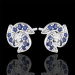 Boucles d'oreilles rinaka - or blanc 9 carats Boucles d'oreilles rinaka - or blanc 9 carats