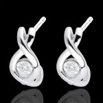 Boucles d'oreilles serpentines or blanc 18 carats et diamants Boucles d'oreilles serpentines or blanc 18 carats et diamants