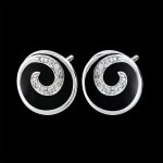 Boucles d'oreilles tiphon pr�cieux - or blanc 9 carats