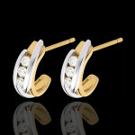 Boucles d'oreilles trilogie bipolaire - 0. 3 carats - 6 diamants - or bla