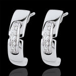 Boucles d'oreilles union �ternelle - or blanc 9 carats