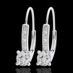 Boucles d'oreilles venise - 20 diamants - or blanc 9 carats Boucles d'oreilles venise - 20 diamants - or blanc 9 carats