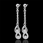 Boucles d'oreillesn gouttes odalie - or blanc 9 carats