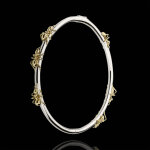 Bracelet balade imaginaire - le bal des fourmis - or blanc et or jaune 1