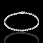 Bracelet boulier diamants - or blanc 18 carats - 1. 15 carats - 60 diaman