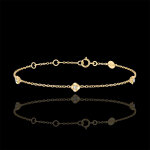 Bracelet eclosion - couronne de roses - diamants - or jaune 18 carats Bracelet eclosion - couronne de roses - diamants - or jaune 18 carats