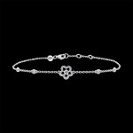 Bracelet fraicheur - an�mone - or blanc 9 carats et diamants