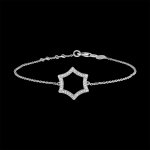 Bracelet fra�cheur - lux - or blanc 9 carats et diamants