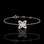 Bracelet fraicheur - lys d'et - or blanc et or rose 9 carats