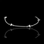 Bracelet gense - or blanc 18 carats diamants bruts