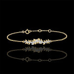 Bracelet jardin enchant - feuillage royal - or jaune 9 carats et diama