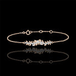 Bracelet jardin enchant - feuillage royal - or rose 18 carats et diama