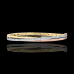 Bracelet jonc saturne diamant - 3 ors - trois ors 9 carats Bracelet jonc saturne diamant - 3 ors - trois ors 9 carats