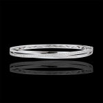 Bracelet jonc saturne diamant - or blanc 9 carats
