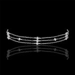 Bracelet or blanc 18 carats grce - 13 diamants