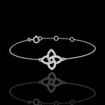 Bracelet or blanc 9 carats et diamants - etoile prisma