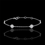 Bracelet or blanc 9 carats myriade d'toiles