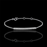 Bracelet or blanc 9 carats scintillant - 15 diamants Bracelet or blanc 9 carats scintillant - 15 diamants
