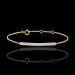 Bracelet or jaune 9 carats scintillant - 15 diamants
