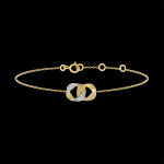 Bracelet regard d'orient - lia - or jaune 9 carats et diamants