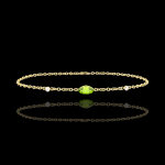 Bracelet regard d'orient - pridot et diamants - or jaune 9 carats