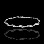 Bracelet torsade or blanc 18 carats - 22 diamants